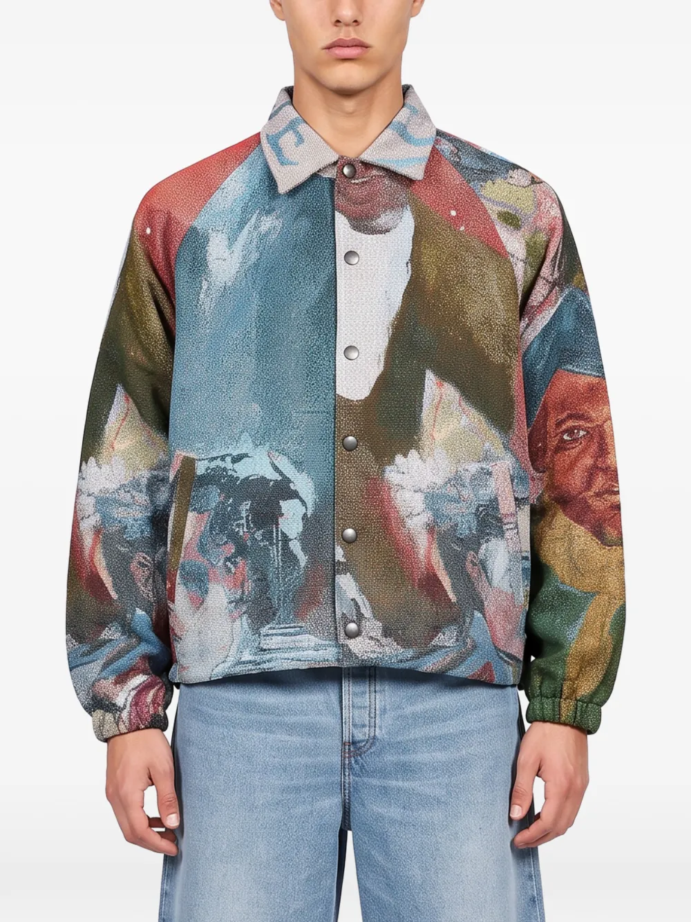 KidSuper Café De La Coaches jack met grafische print Blauw
