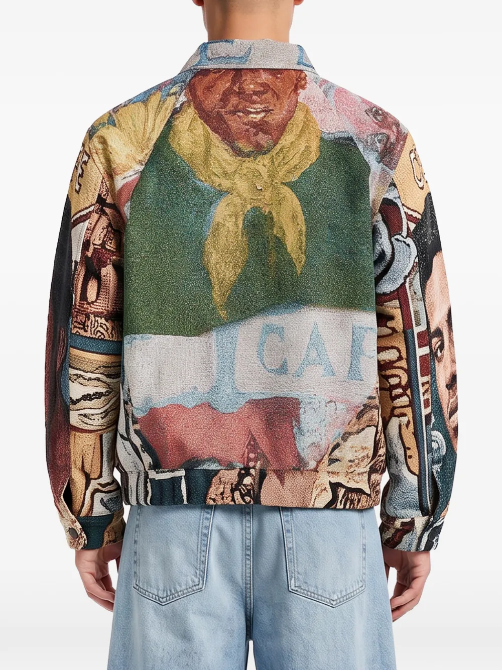 KidSuper Café De La Coaches jack met grafische print Blauw