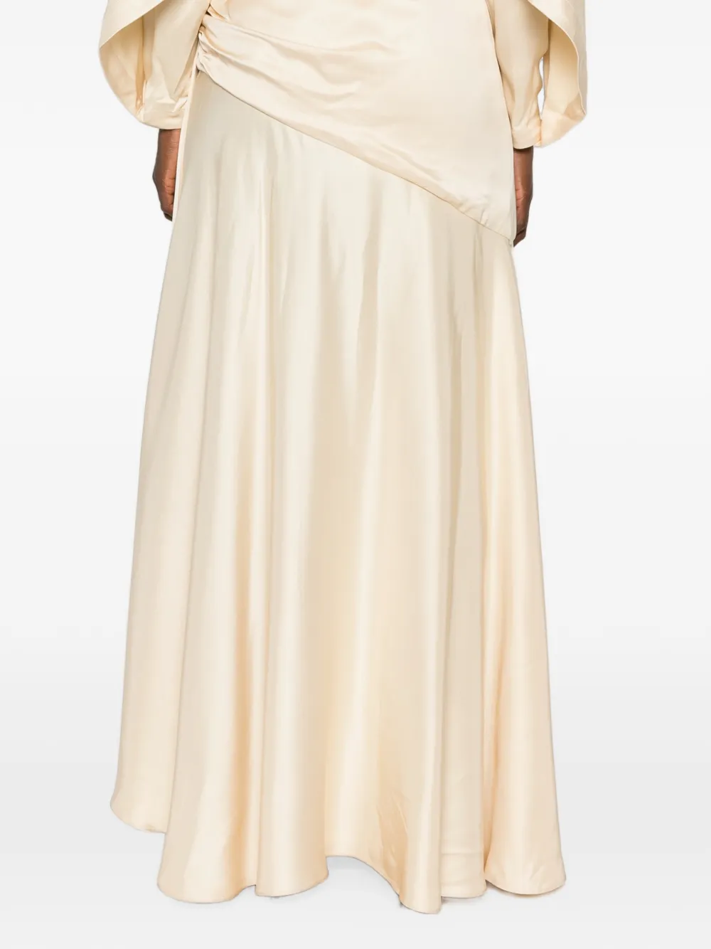 ZIMMERMANN Ascent gedrapeerde asymmetrische maxi-rok Beige