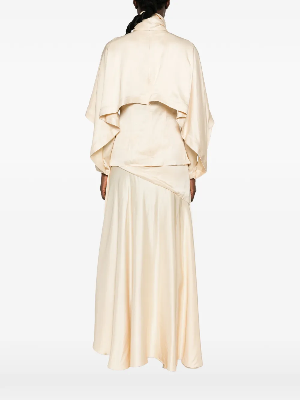 ZIMMERMANN Ascent gedrapeerde blouse met strik Beige