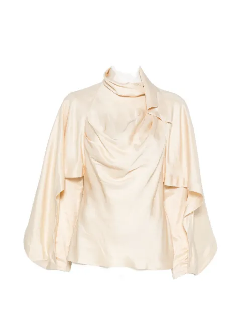 ZIMMERMANN blusa Ascent drapeada con lazo en el cuello