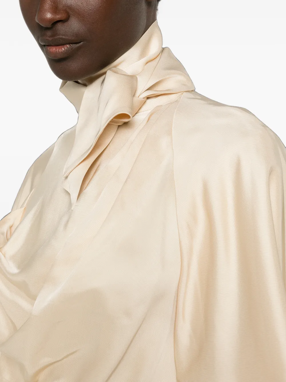 ZIMMERMANN Ascent gedrapeerde blouse met strik Beige