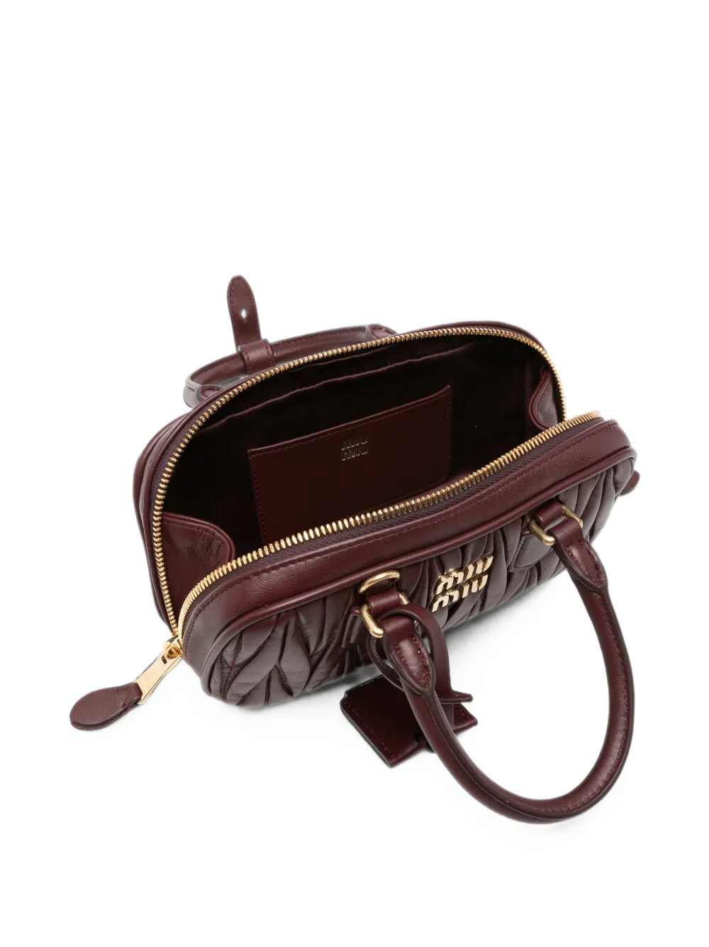 Miu Kleine leren shopper Rood
