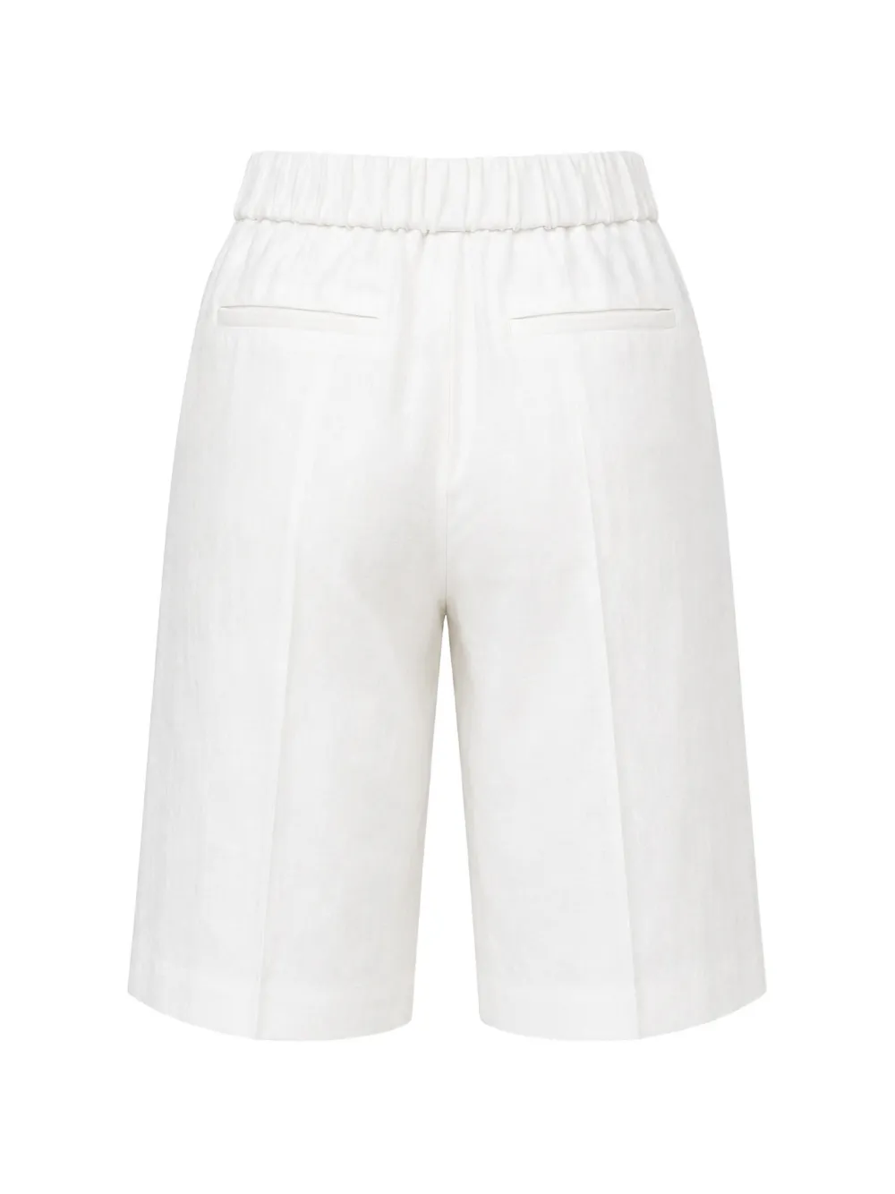 BOSS relaxed-fit shorts in a linen blend Wit