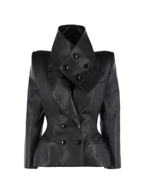Matières Fécales double-breasted funnel-neck jacket