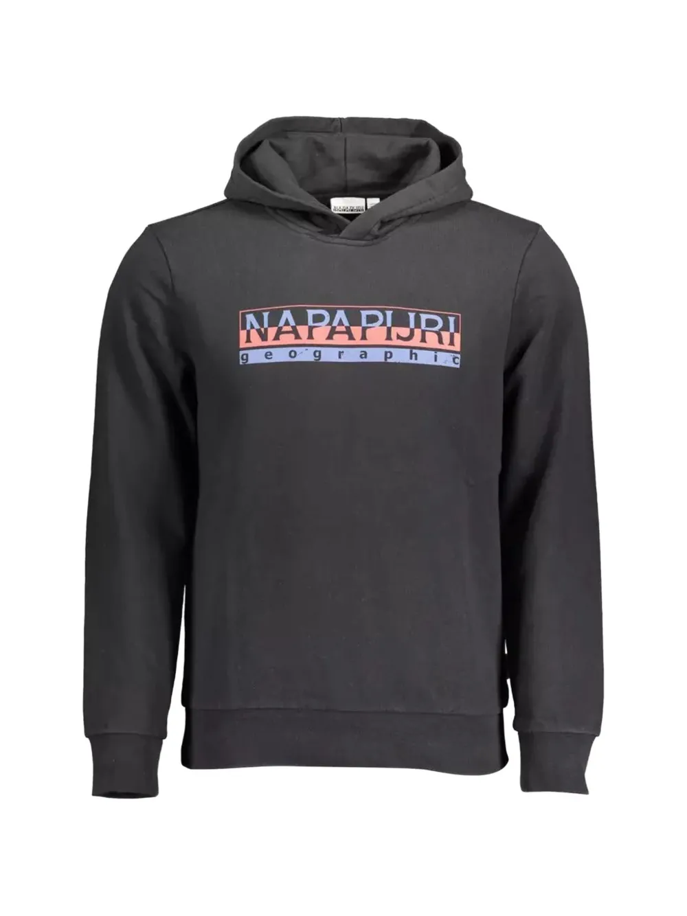 Napapijri Geographic logo-print hoodie Zwart
