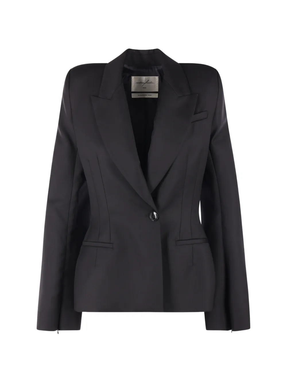 Matières Fécales padded-shoulder tailored jacket - Nero