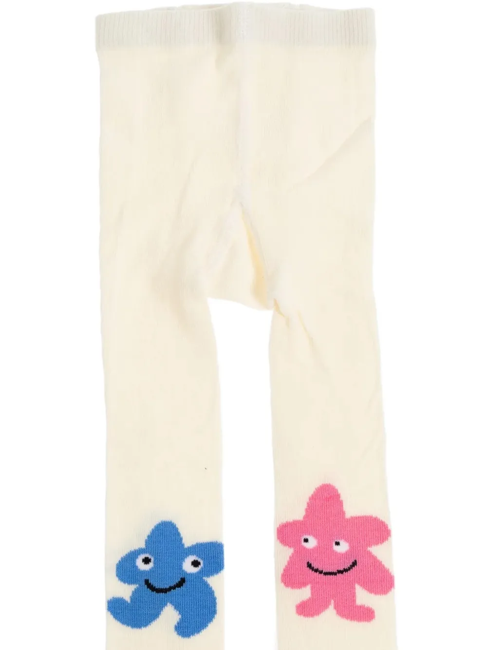 Stella McCartney Kids Panty van katoenblend met patroon Beige