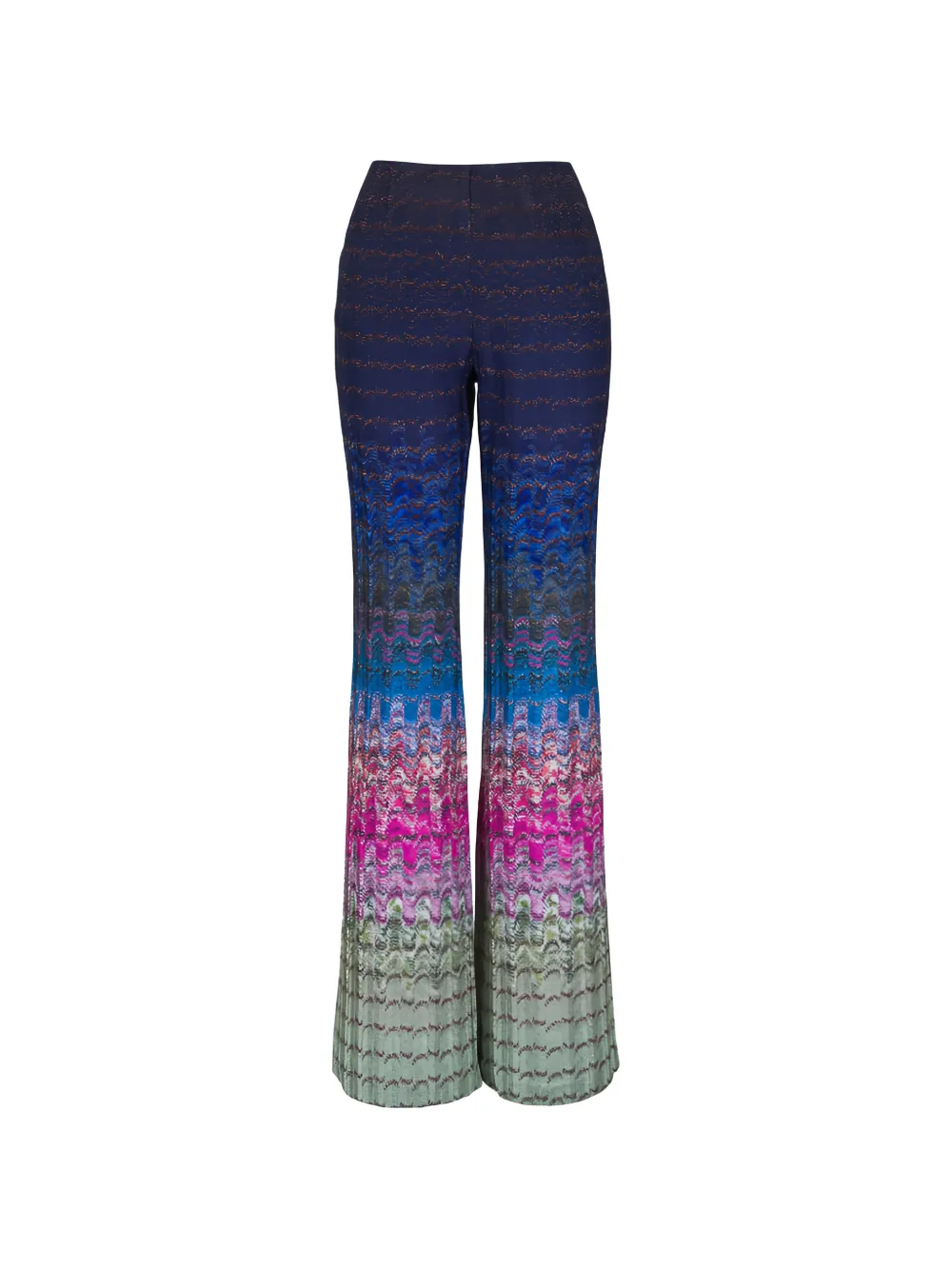 Missoni Ausgestellte Hose aus Viskose-Lamé - Blau