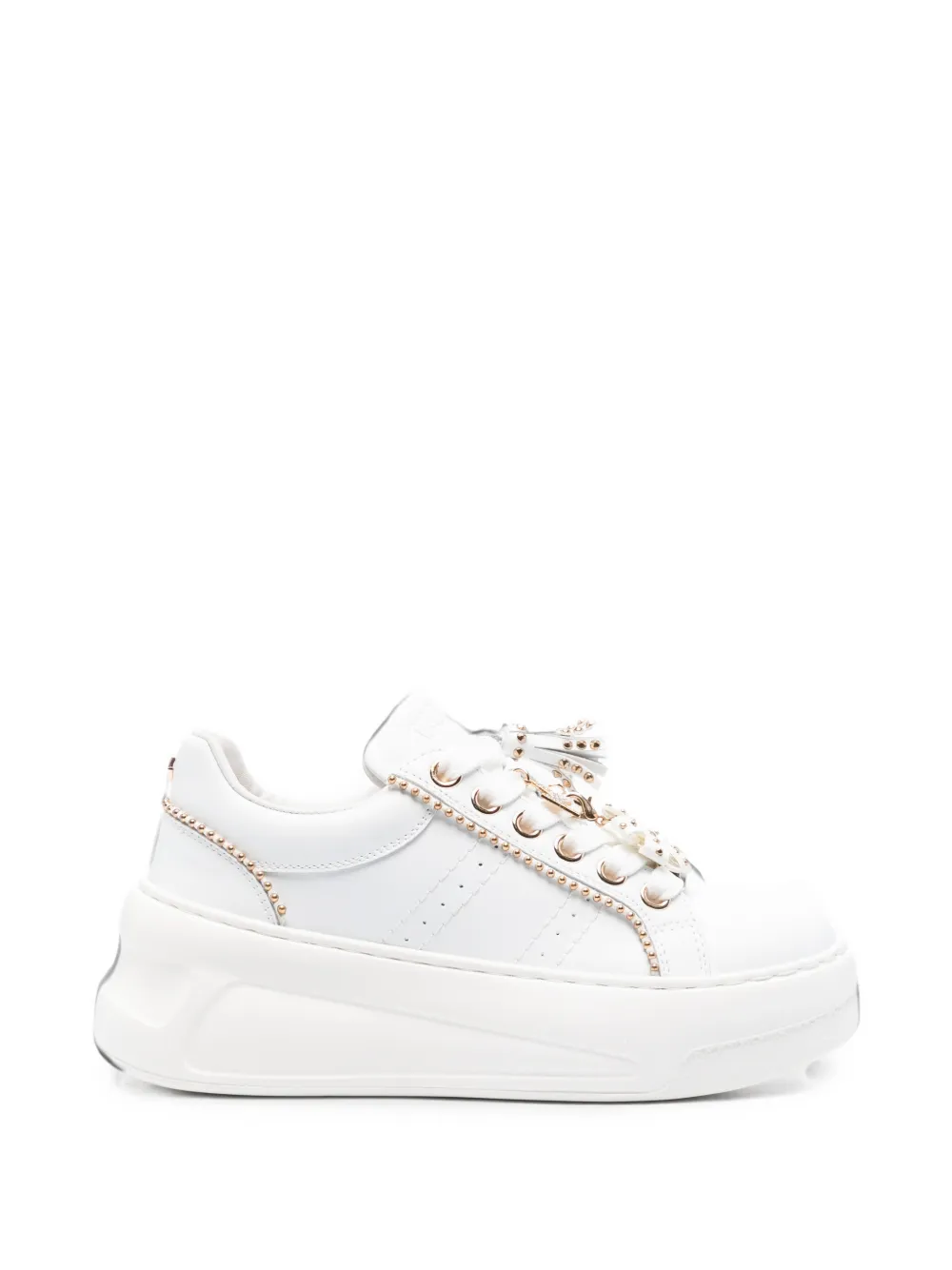 Cult Nirvana stud-embellished leather sneakers