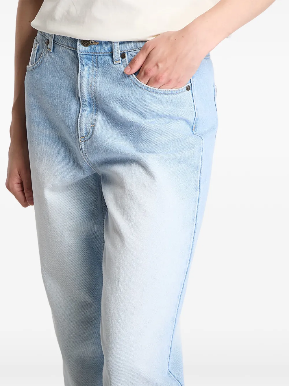 karl kani Jeans met geborduurd logo Blauw