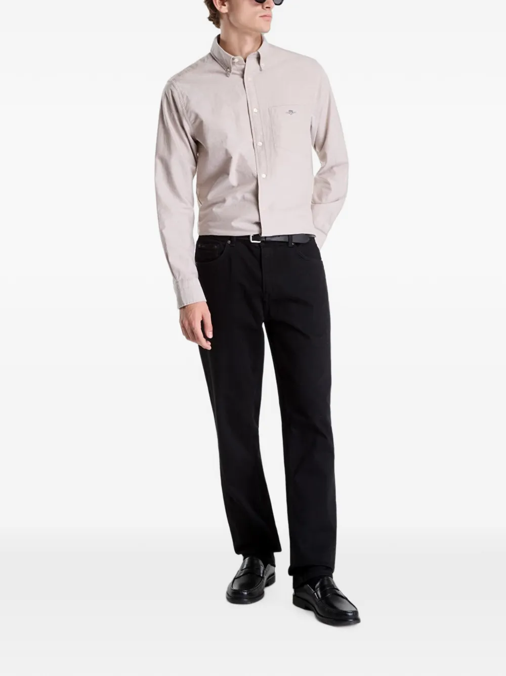 Gant Clean Wash straight jeans Zwart