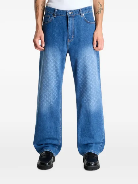 Daily Paper Amba monogram-pattern straight-leg jeans