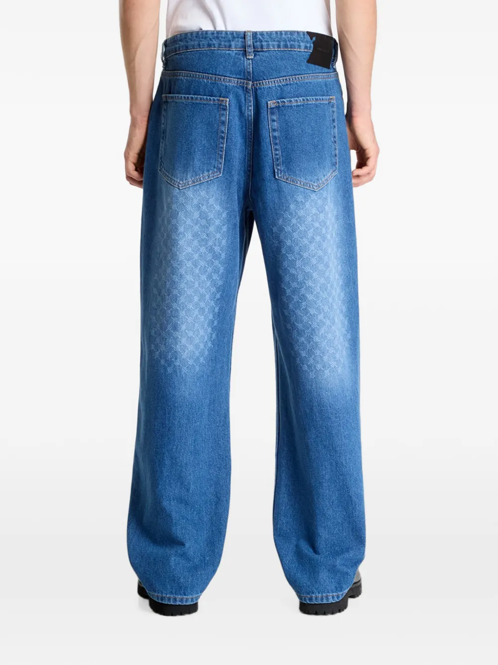 Daily Paper Jeans met wijde pijpen Blauw