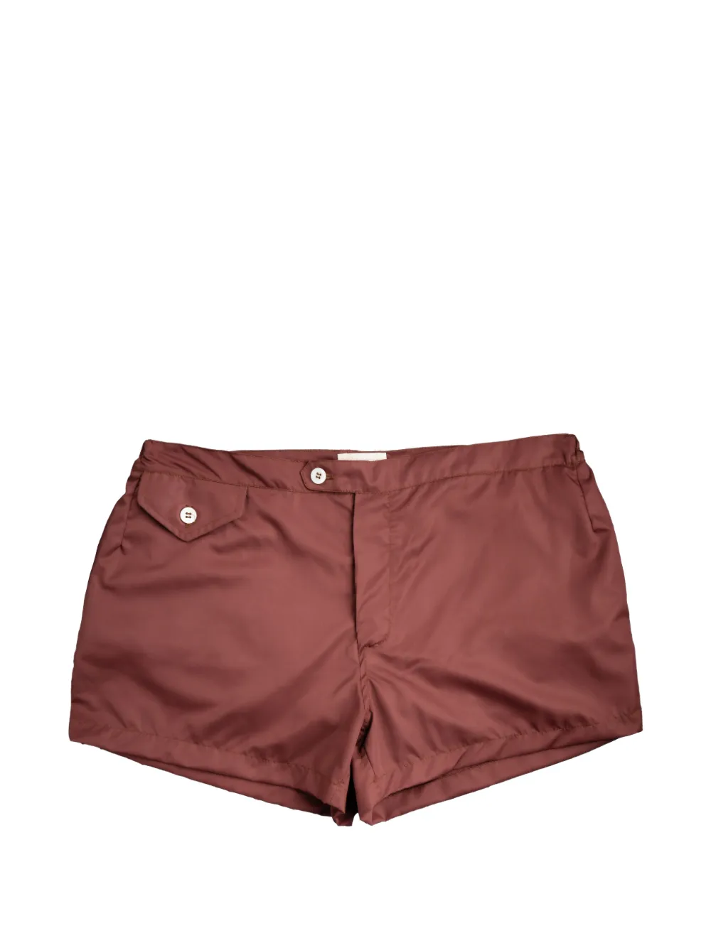 PIER SICILIA Ugo button-fastening swim shorts - Marrone