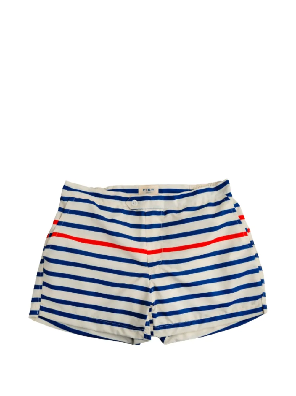 PIER SICILIA Luchino horizontal-stripe swim shorts - Toni neutri