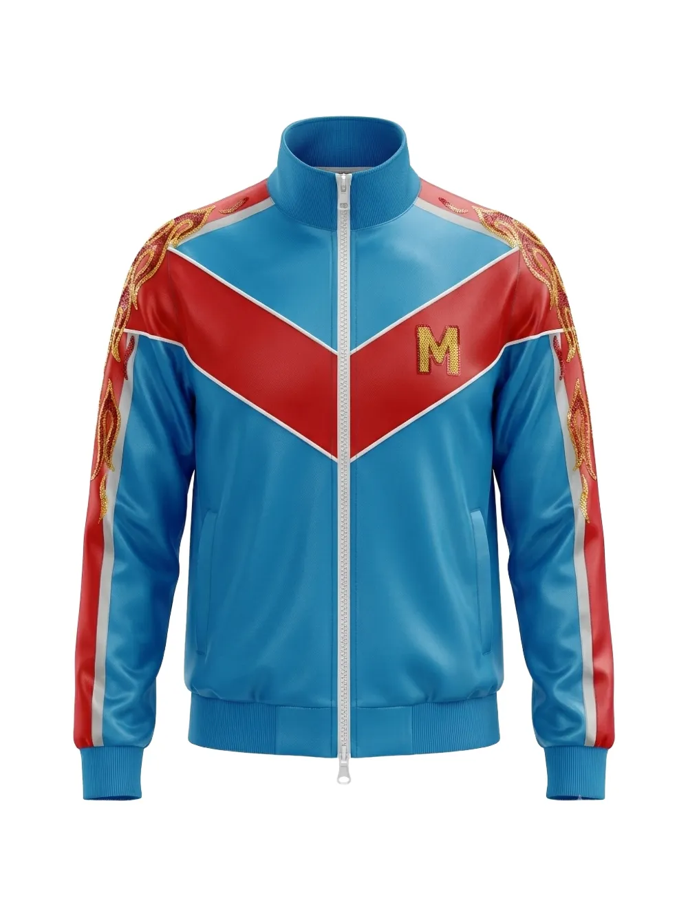 MOTHER logo-patch panelled jacket - Blu
