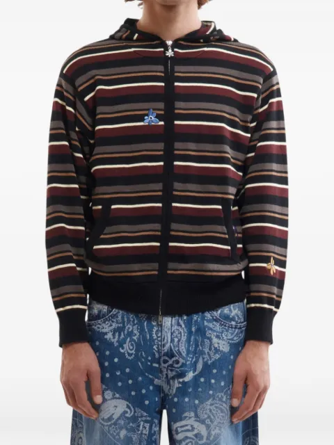Perks And Mini Names Go By striped zip-up hoodie