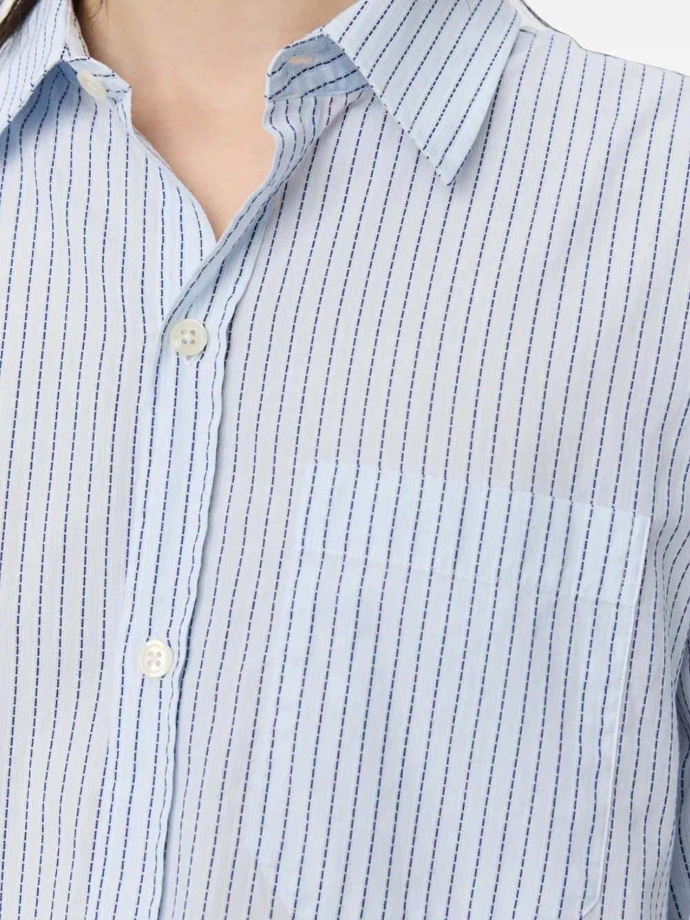 mfpen Distant gestreept overhemd Blauw