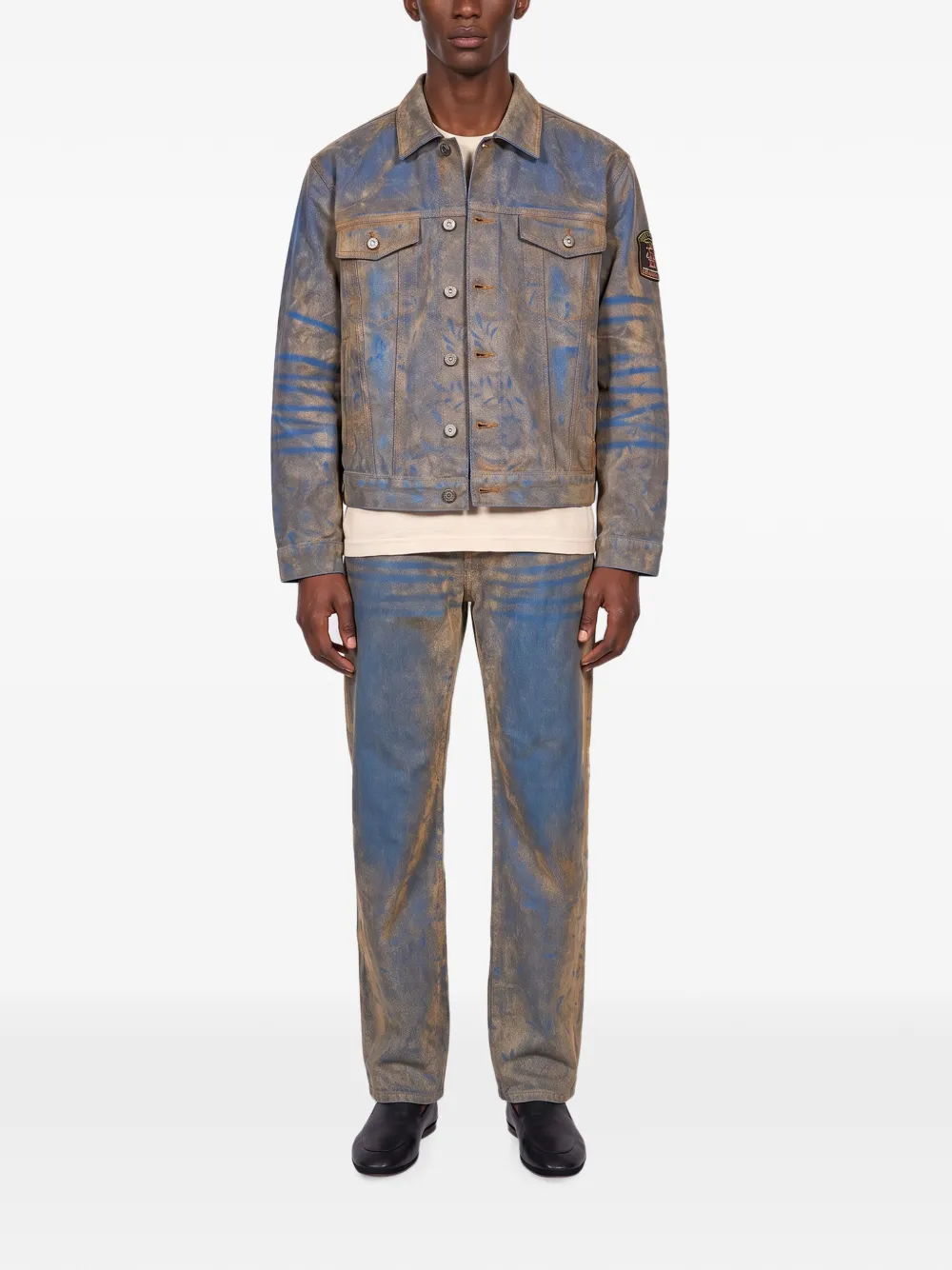 KidSuper faded-effect denim jacket Bruin