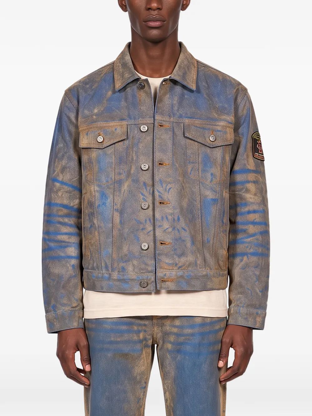 KidSuper faded-effect denim jacket Bruin