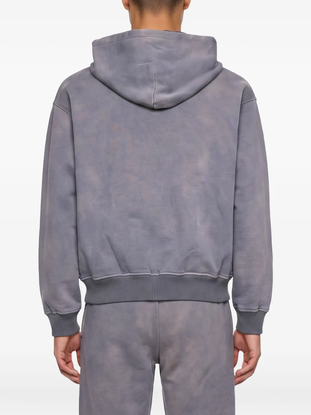 KidSuper Hoodie met rits en gezichtspatchwork Grijs