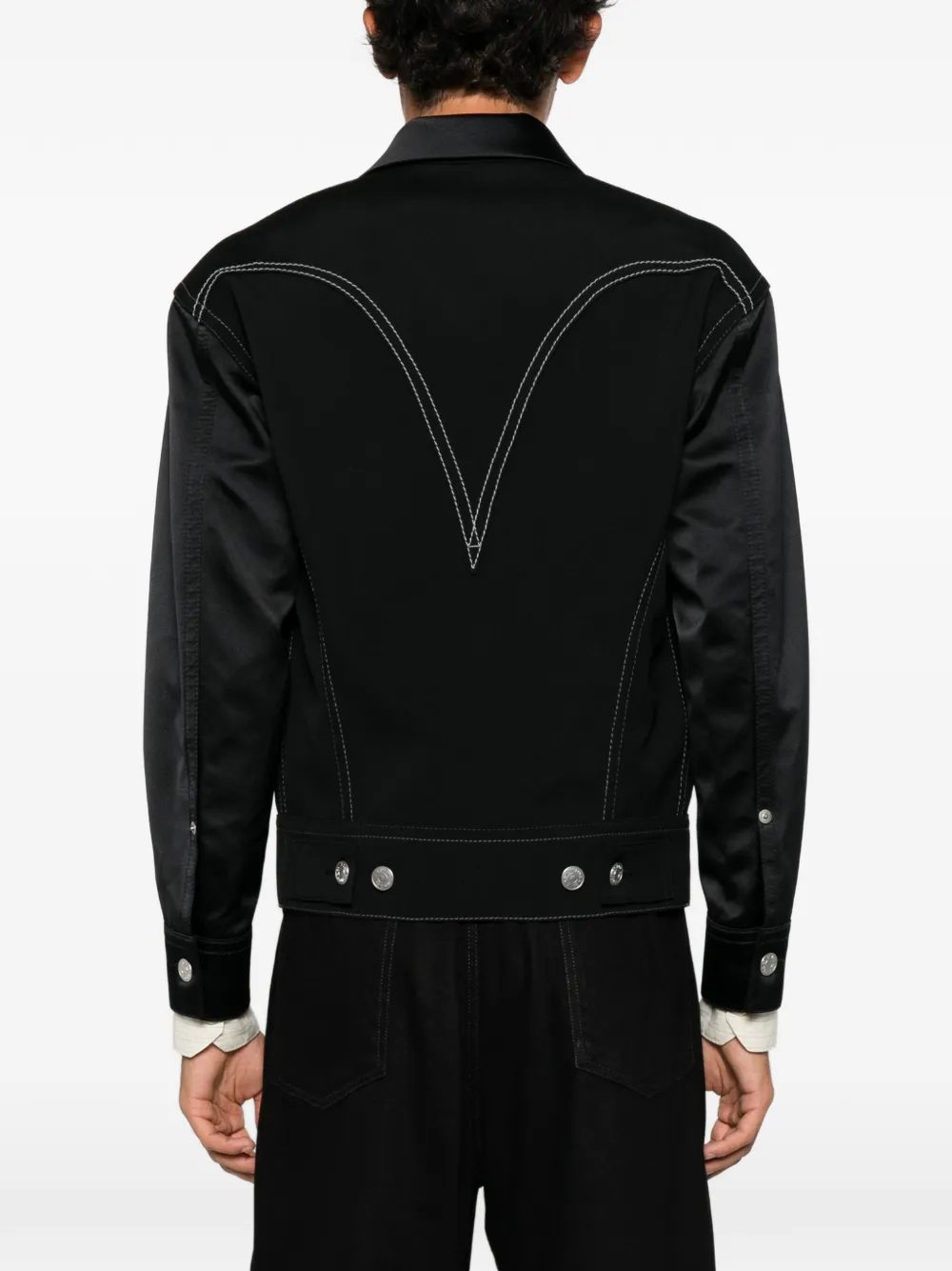 Junya Watanabe MAN x Levi's jack met contrasterend vlak en stiksels Zwart