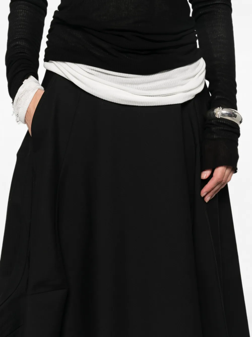 Comme Des Garçons Asymmetrische rok Zwart