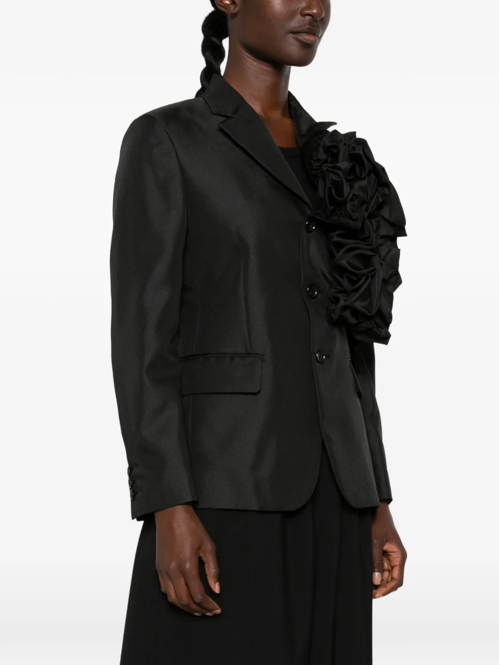 Comme Des Garçons Blazer met bloemdetail Zwart