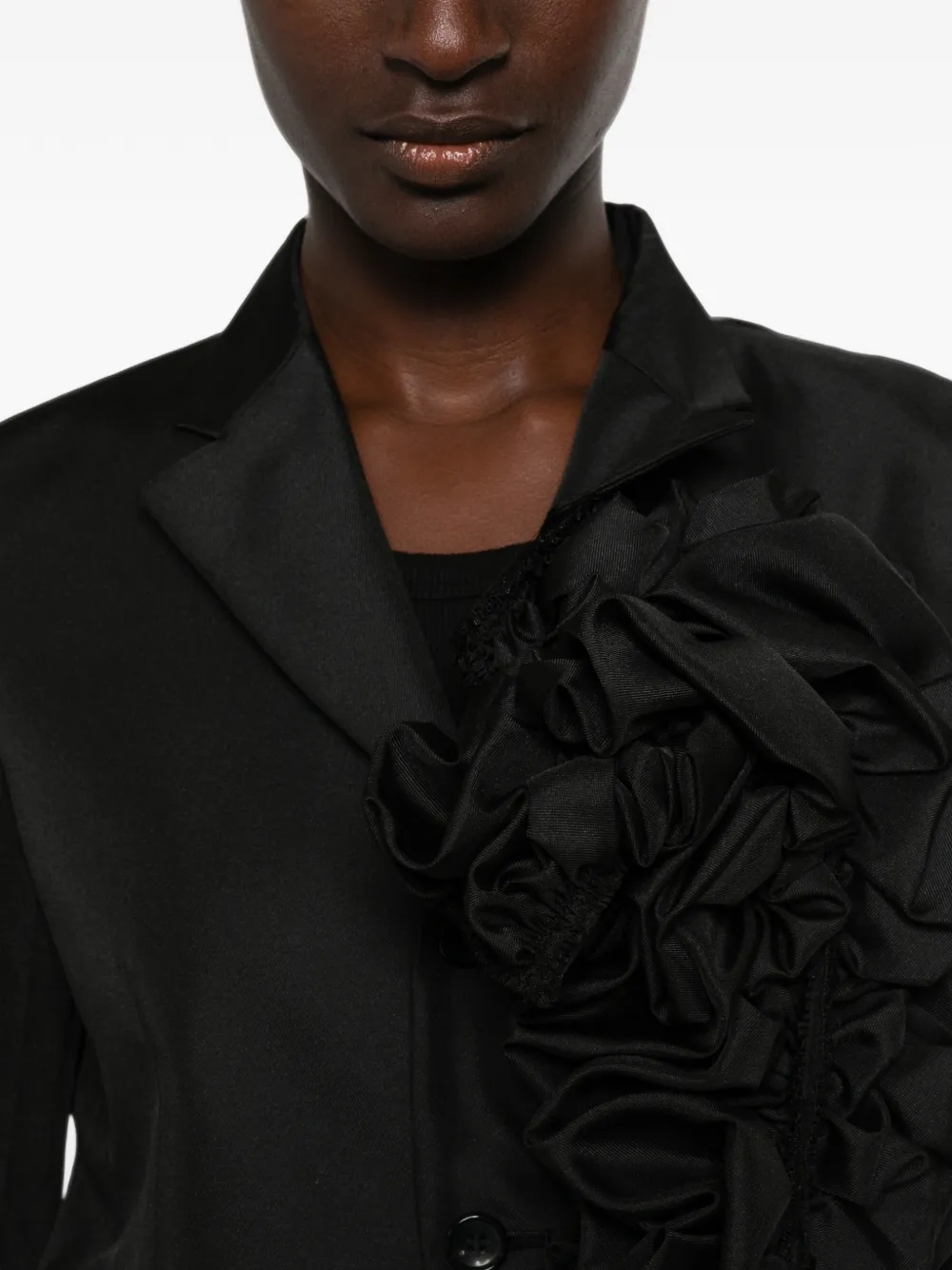 Comme Des Garçons Blazer met bloemdetail Zwart