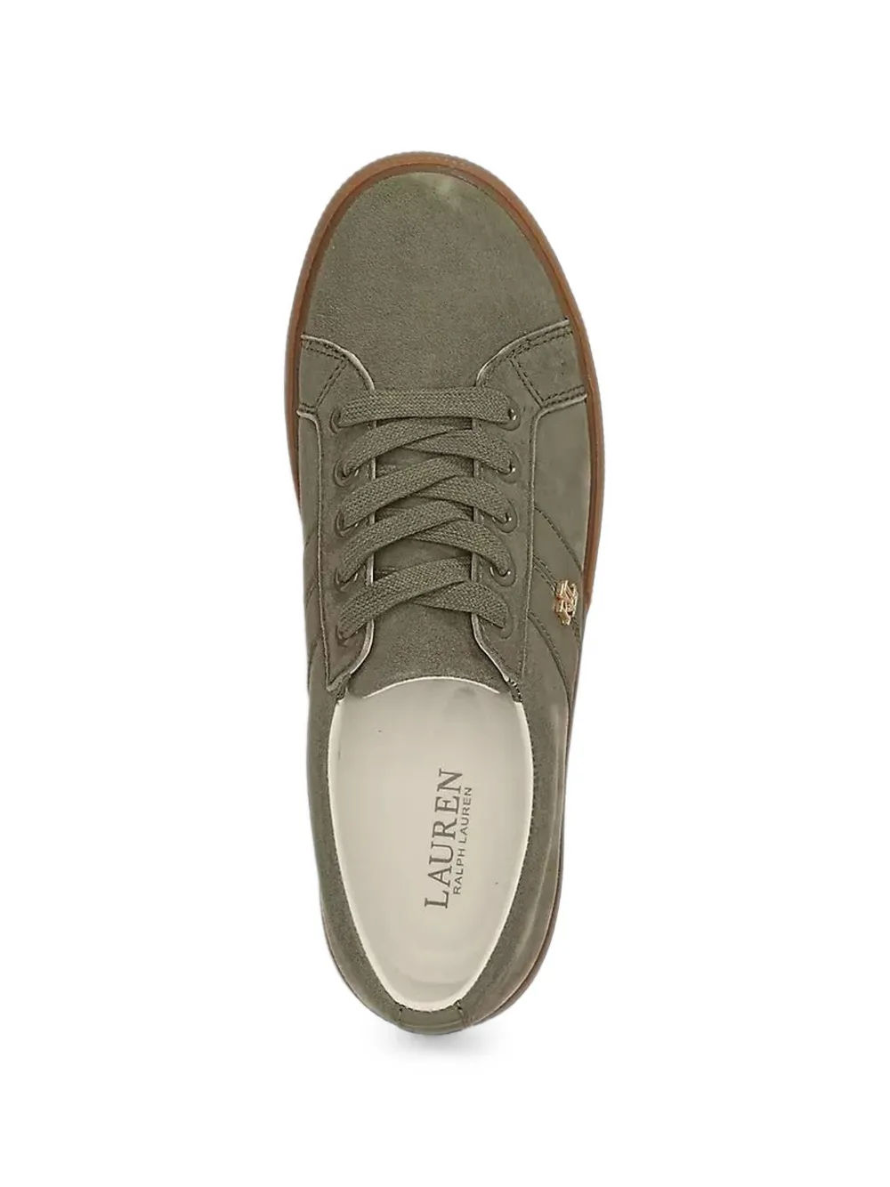 Lauren Ralph Lauren Janson II logo-plaque lace-up sneakers Groen