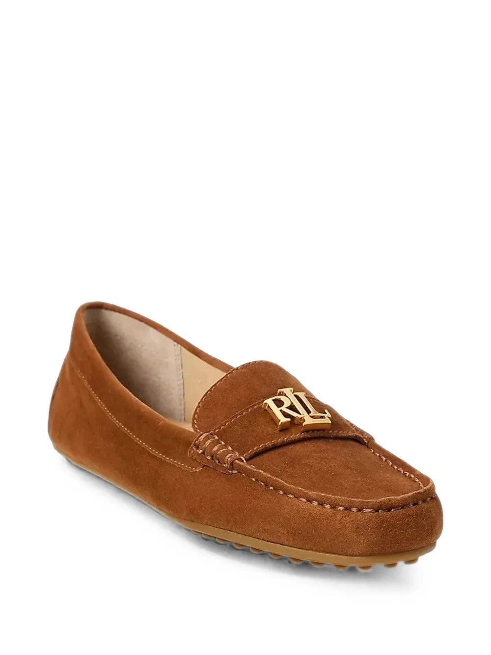 Lauren Ralph Lauren Barnsbury logo-plaque loafers - Marrone