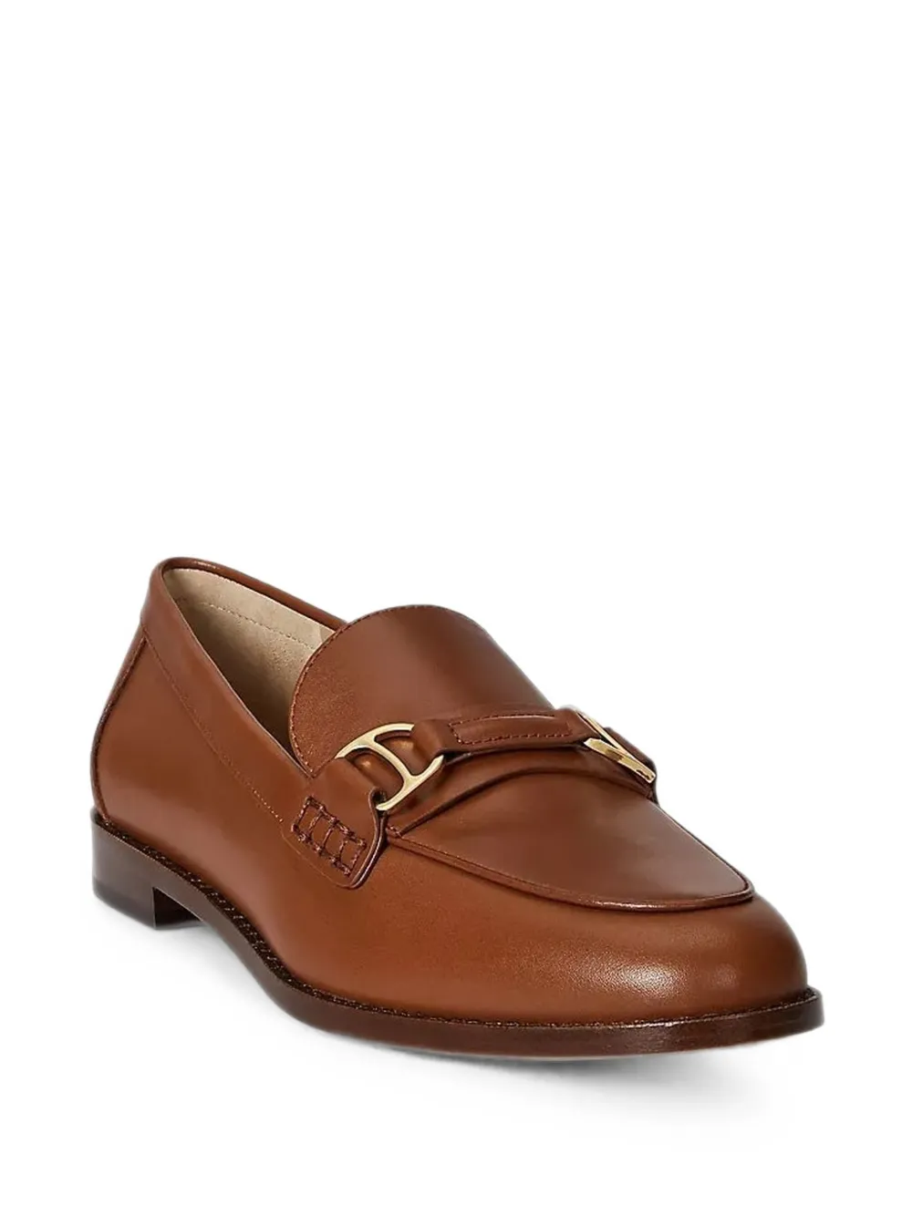 Lauren Ralph Lauren Tasha logo-plaque leather loafers - Marrone