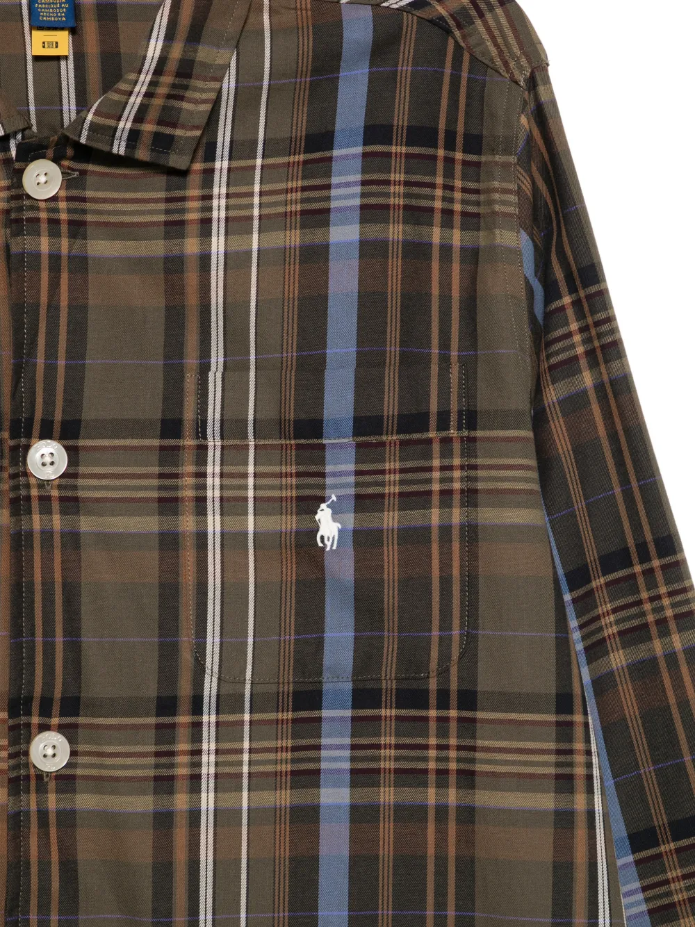 Polo Ralph Lauren Geruite pyjama met geborduurd logo Groen
