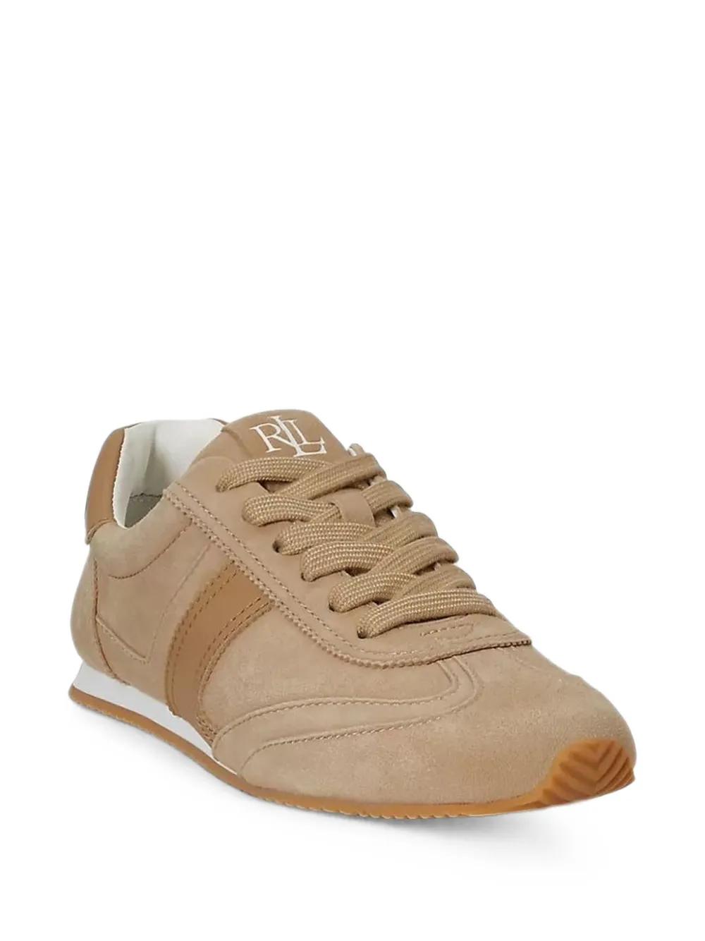 Lauren Ralph Lauren baskets Dani à empiècements et logo brodé - Tons neutres Lauren Ralph Lauren baskets Dani à empiècements et logo brodé - Tons neutres