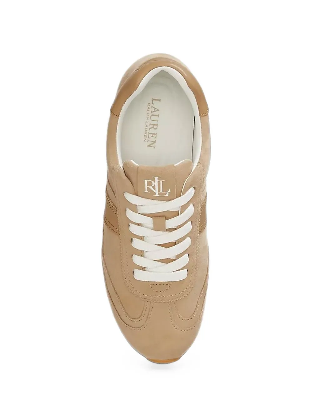 Lauren Ralph Lauren Dani logo-embroidered panelled sneakers Beige