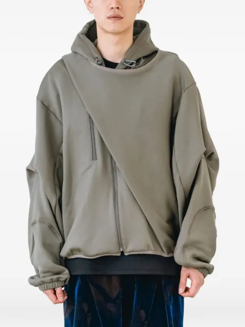 Yoshiokubo Sash layered-design hoodie