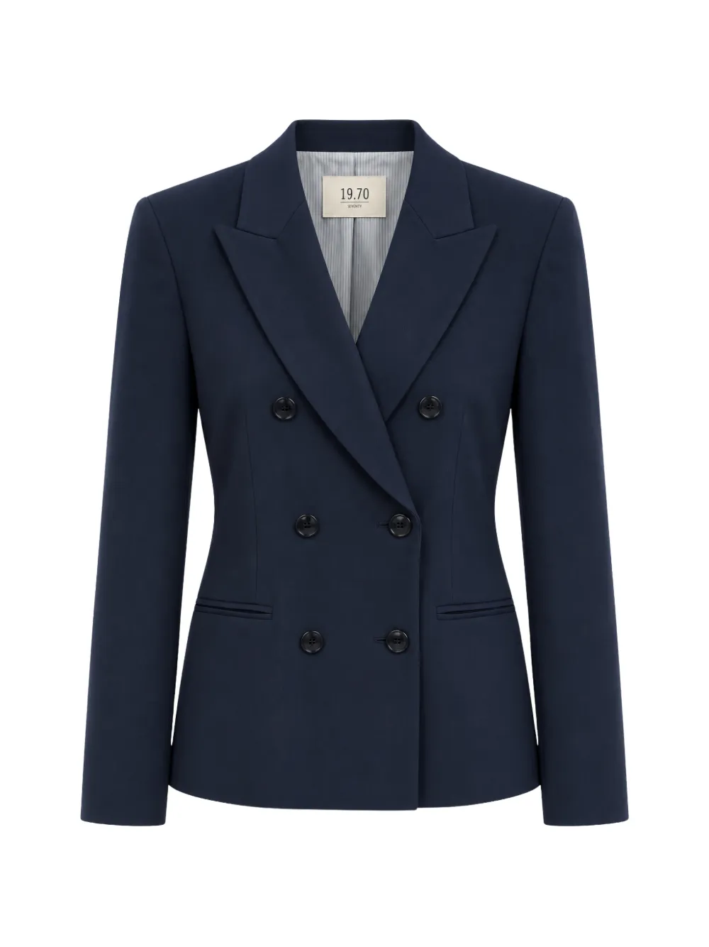Seventy double-breasted peaked-lapel jacket
