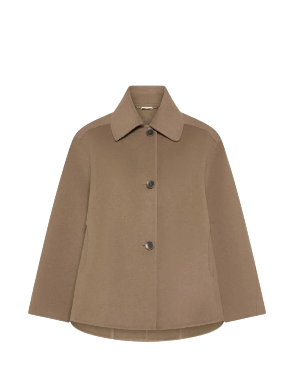 Seventy button-fastening spread-collar coat - Toni neutri