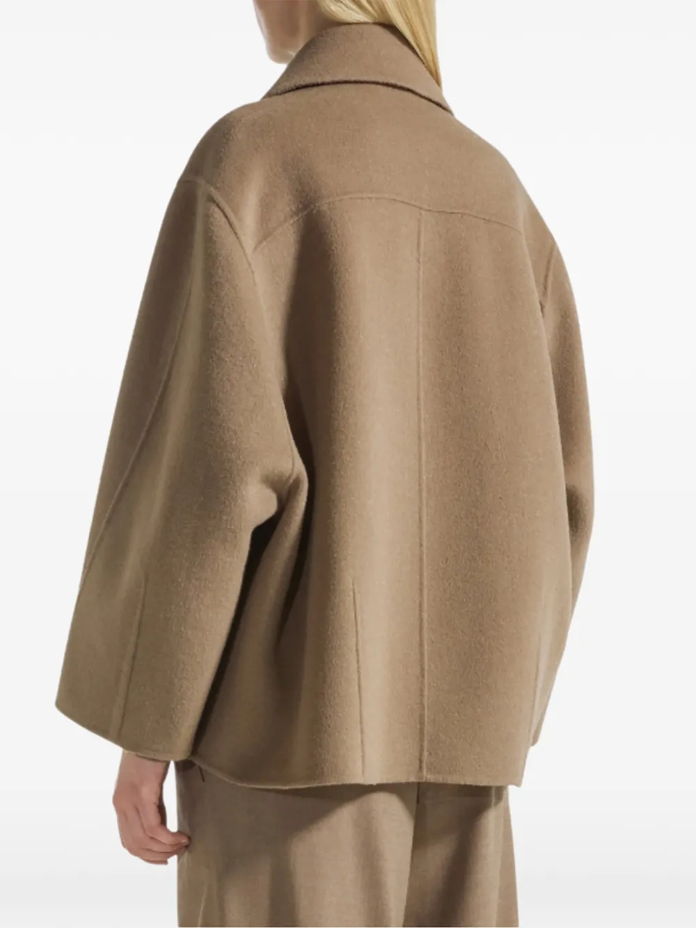 Seventy button-fastening spread-collar coat Beige