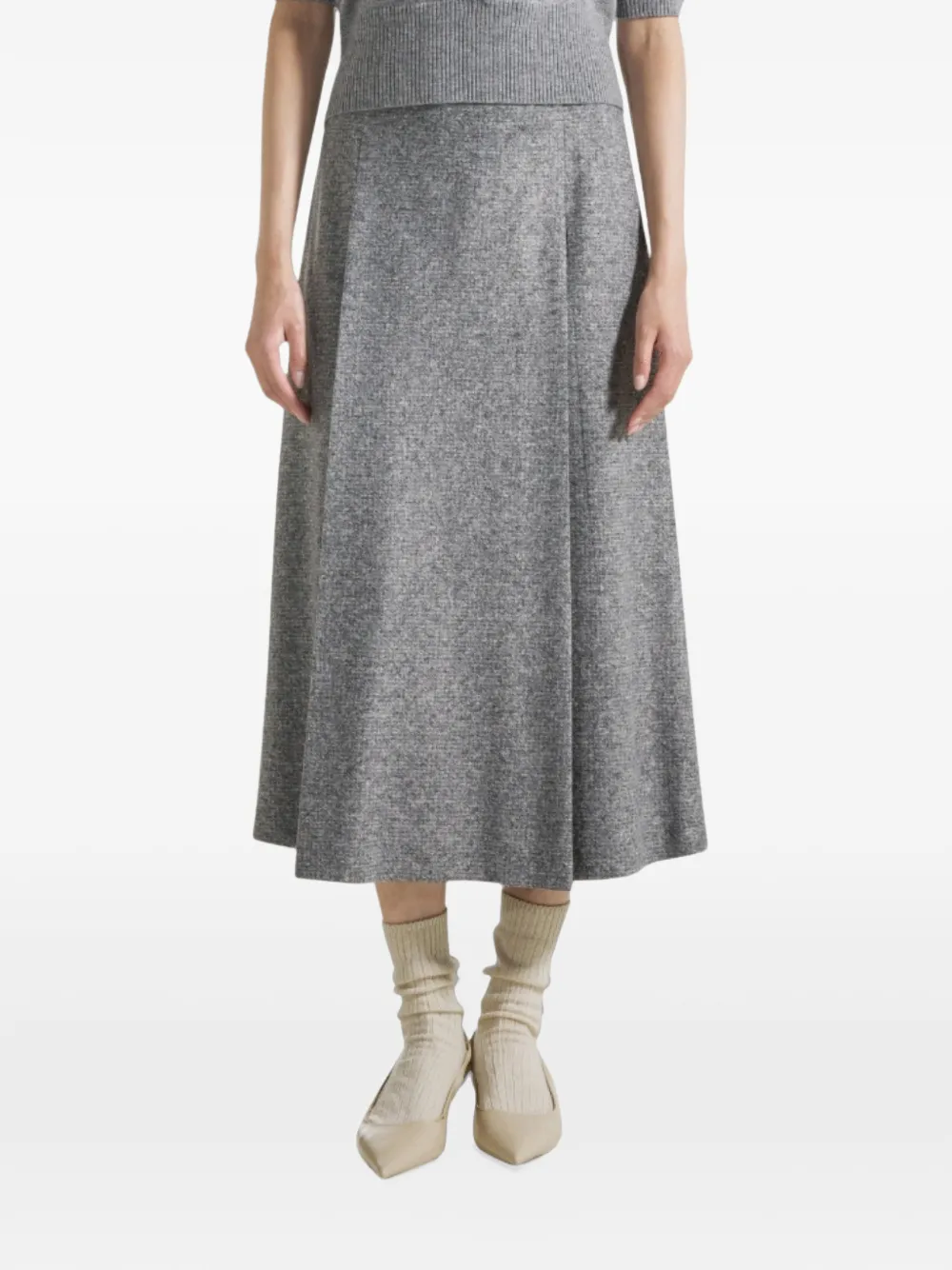 Seventy Midi-plooirok Grijs