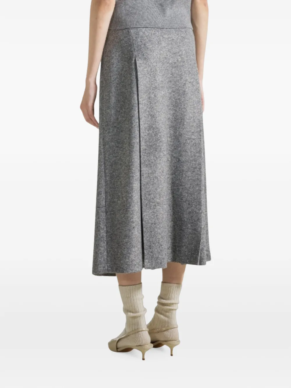 Seventy Midi-plooirok Grijs