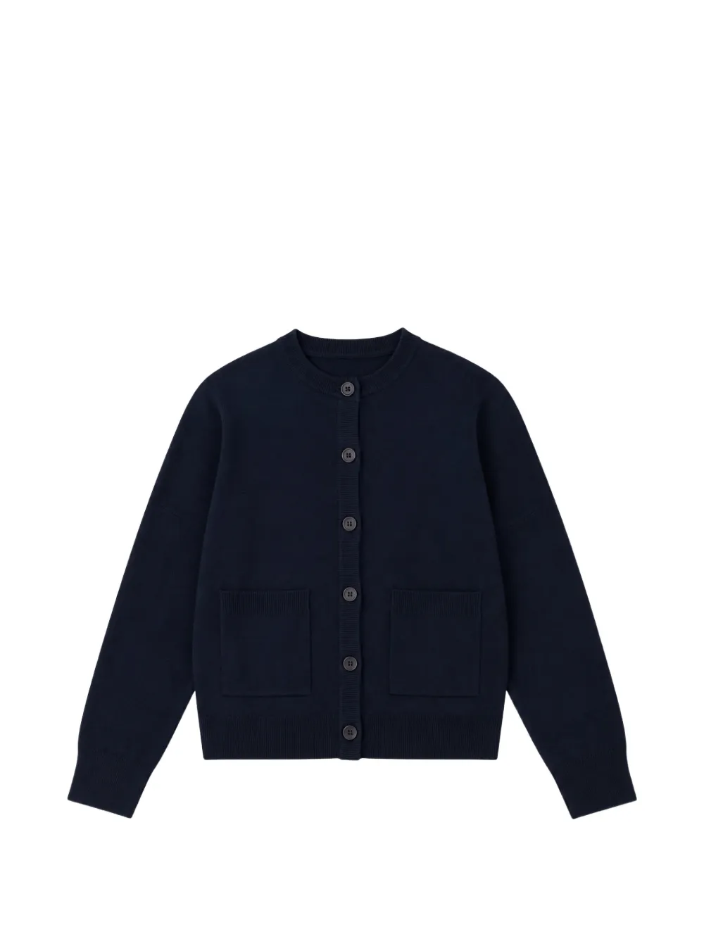 Seventy Button-up Patch-pocket Cardigan In Transparent