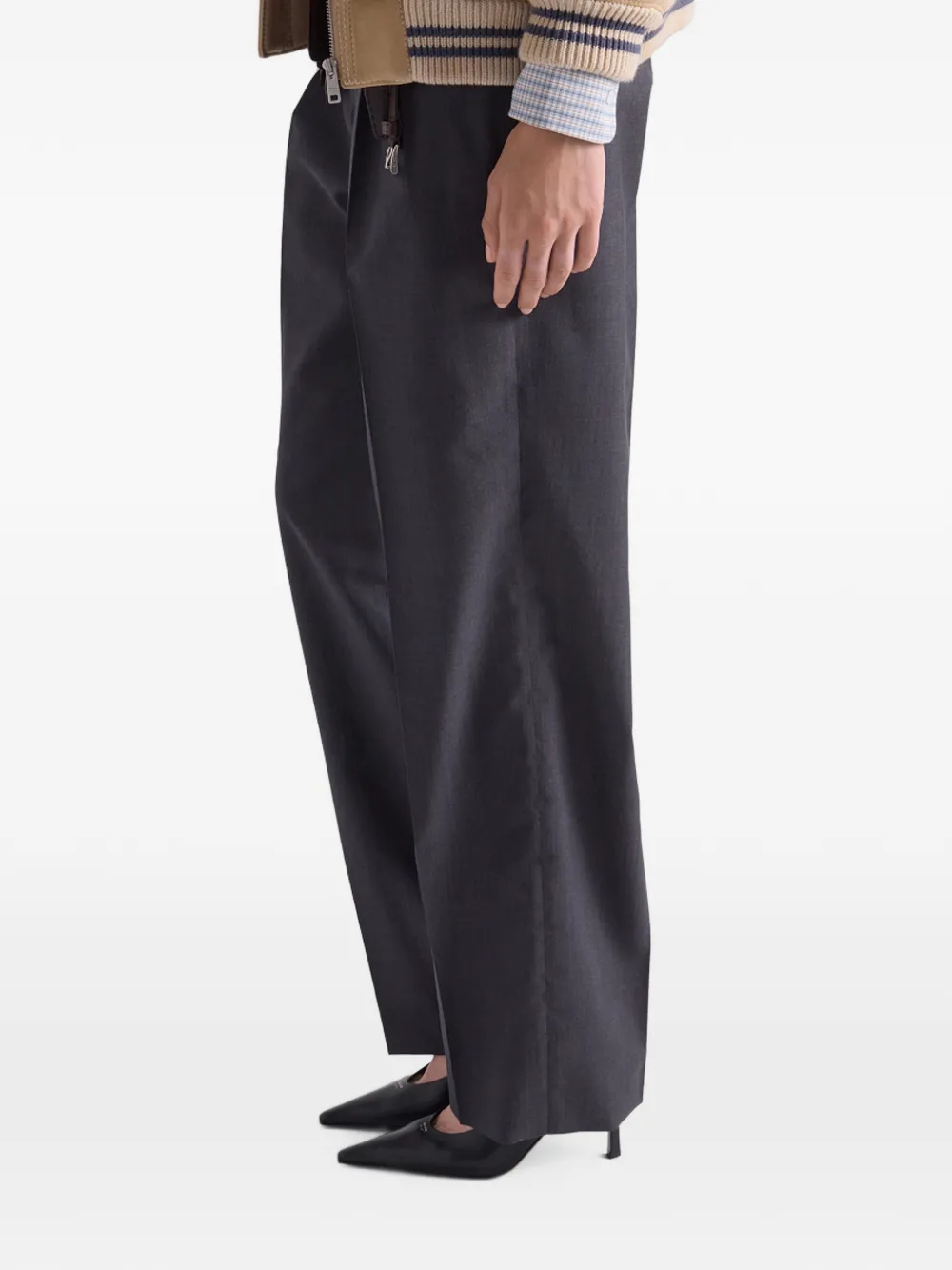 Prada Mohair broek Grijs