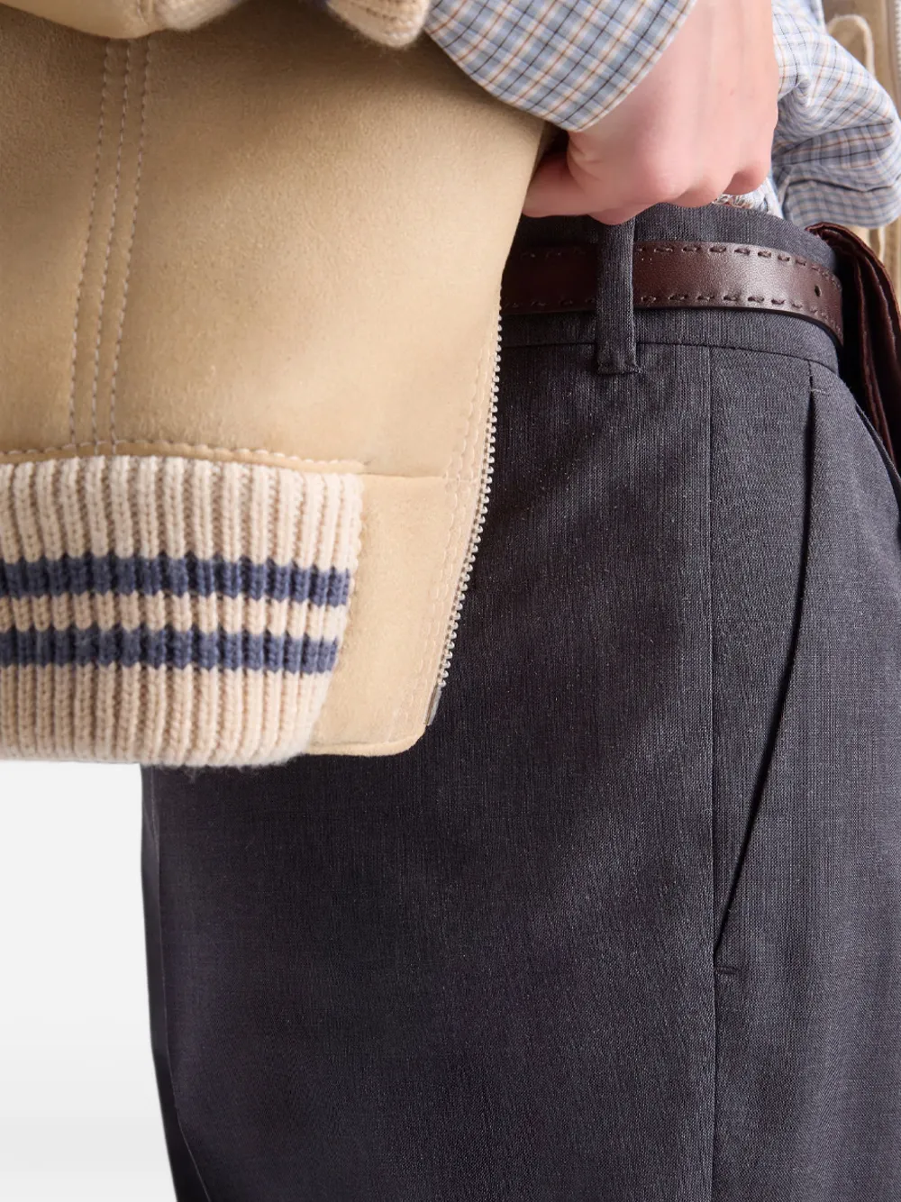 Prada Mohair broek Grijs