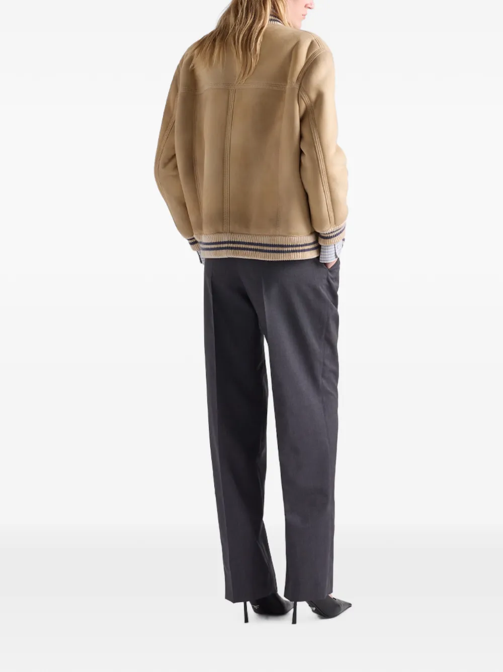 Prada Mohair broek Grijs