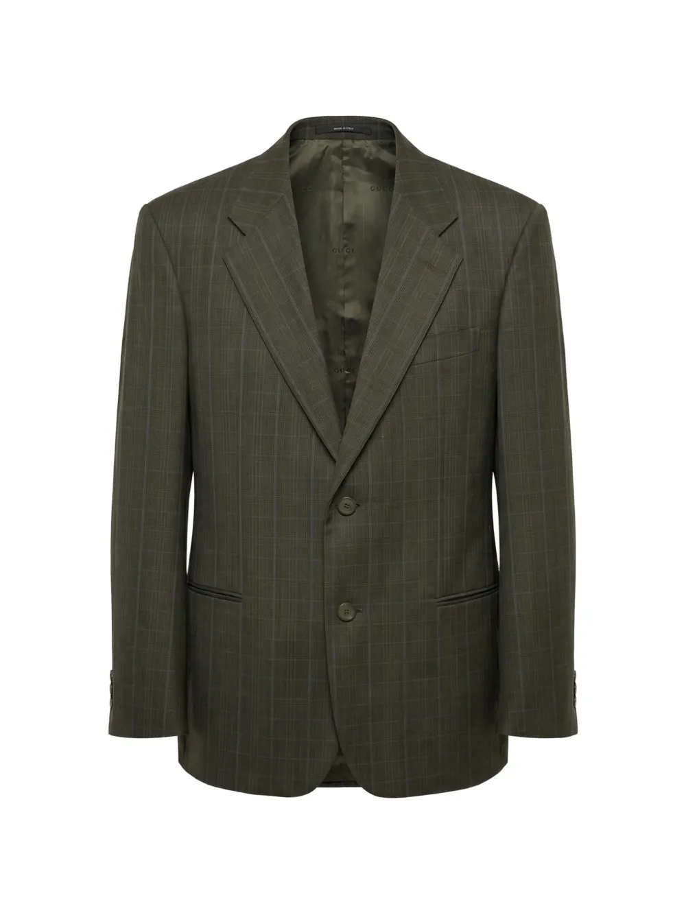 Gucci check wool blazer - Green