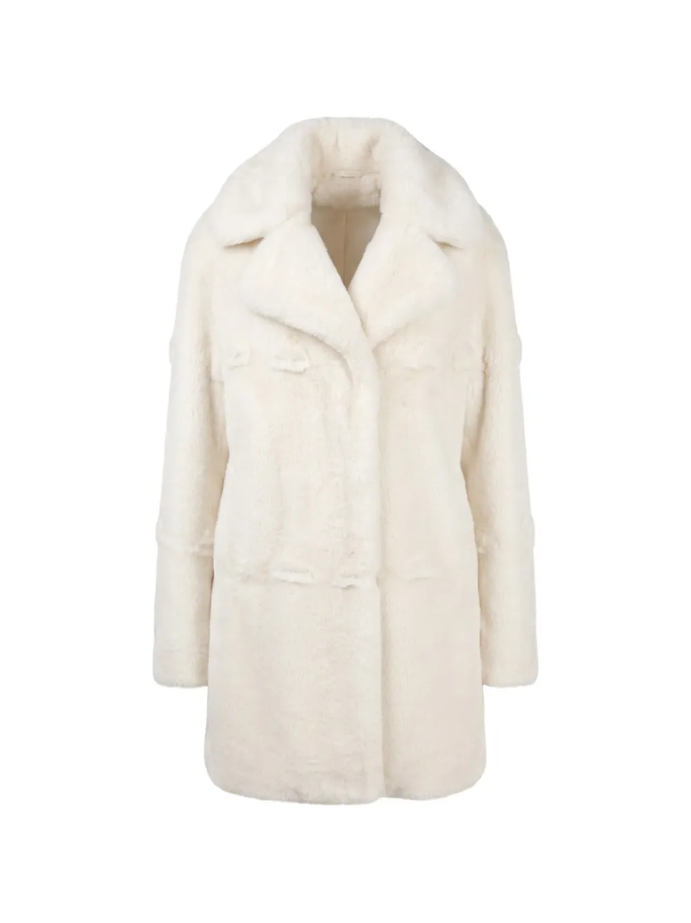 Ermanno Scervino faux-fur notched-lapel coat
