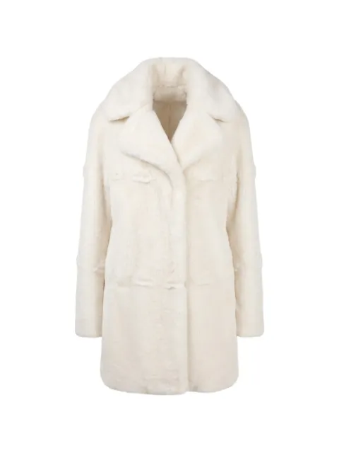 Ermanno Scervino faux-fur notched-lapel coat