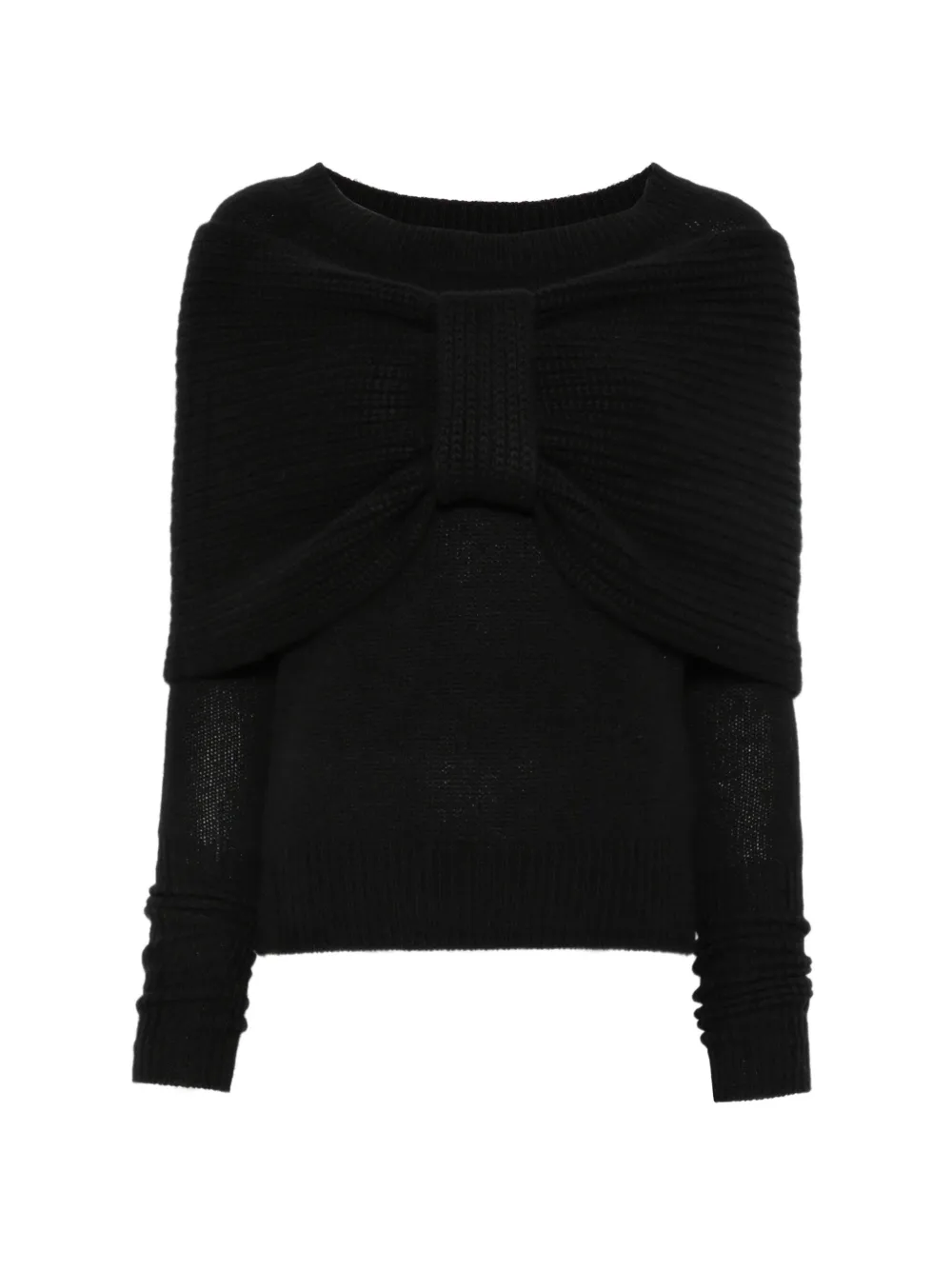 Ermanno Scervino bow-detail cashmere sweater - Black